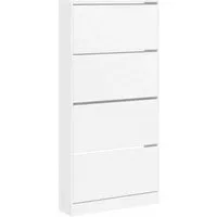 vidaXL Schuhschrank mit 4 Klappen - Platzsparender Schuhkipper für den Eingangsbereich, ideal für kleine Wohnungen. Bietet viel Stauraum und modernes Design für eine ordentliche Schuhaufbewahrung.