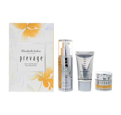 Elizabeth Arden Prevage 3 Piece Gift Set für Frauen - Pflegeset für Frauen mit hochwertigen Anti-Aging-Produkten, ideal für strahlende Haut und einen jugendlichen Teint.
