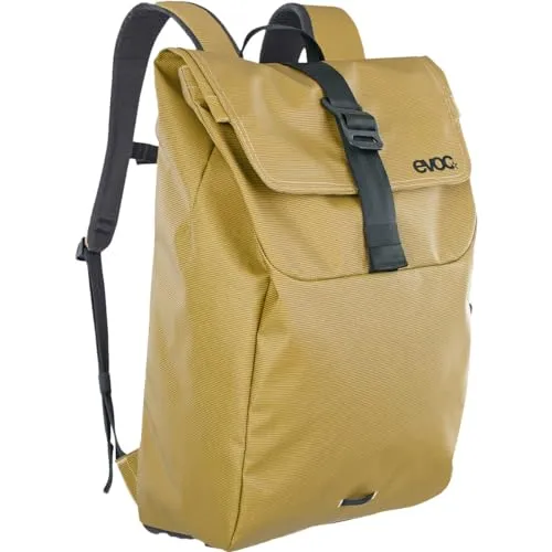 EVOC Duffle Rucksack 26 - Gelb - Wasserfester Rucksack mit praktischen Seitentaschen für schnellen Zugriff, ideal für Outdoor-Aktivitäten. Sichtbar bei Dämmerung dank BACKLIGHT CLIP – perfekt für Sicherheit unterwegs!