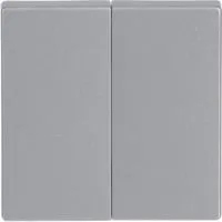 Wippe alusi Serienschalter/-taster Typ 1785-83 zweiteilige Wippe Kunststoff matt aluminium, Retail