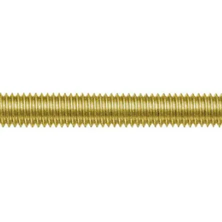 RS PRO M6 Gewindestange Messing 1m Finish Glatt, Packung a 2 Stück