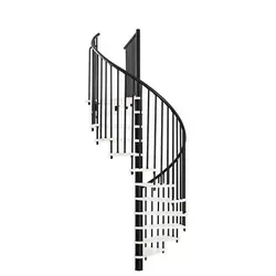 Minka Spindeltreppe Spiral Smart Weiß Schwarz Ø160 cm in weiß von Minka