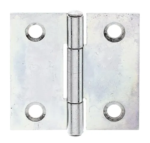 Hinge Rectangular 31 x 31 mm - 50 Stk. Galvanisch Gelb Verzinkt - Schrank- und Möbelscharniere, hochwertiges Stahl-Scharnier mit 4 versenkten Schraublöchern, ideal für präzise und langlebige Möbelkonstruktionen.