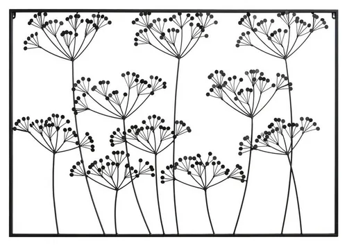 BOLTZE GRUPPE GmbH Wanddekoobjekt LONTANA - Stilvolle Blumenmotivik - Deko-Objekte aus lackiertem Eisen, 110 x 75 cm, ideal für einen modernen Look. Platzsparend verpackt, perfekt für kreative Wandgestaltungen.