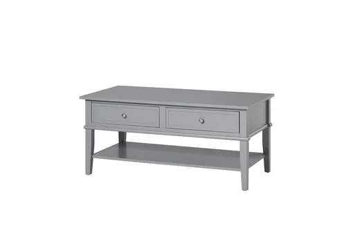 loft24 Couchtisch Franklin – Eleganter Wohnzimmertisch mit 2 Schubladen