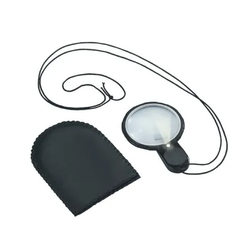 Maximex LED-Taschenlupe mit Kordel und Etui