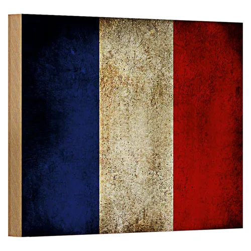 Holzschild Flagge 18x12cm Frankreich Fahne