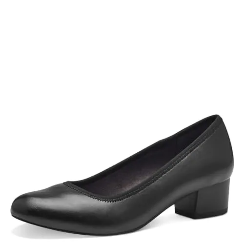 Jana Damen Pumps Schwarz Größe 40 - Elegante Damen Pumps in Weite H für hohen Tragekomfort, aus hochwertigem Kunstleder mit weich gepolsterter Innensohle und 40 mm Trichterabsatz.