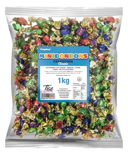 Tise Süsswaren Minibonbons Frucht Mix, 1er Pack (1 x 1 kg)