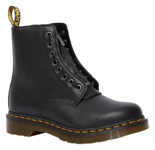 Dr. Martens Damen Bovver Winter Boots - Schwarze Wanderschuhe, aus glattem Leder für optimalen Komfort und Stil