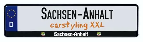 carstyling XXL Design Kennzeichenrahmen Bundesland Sachsen-Anhalt 1 Stück