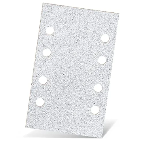 MENZER White Klett-Schleifblätter, 133 x 80 mm, 8-Loch, f. Schwingschleifer, Normalkorund (50 Stk.) K40