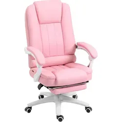 Vinsetto Ergonomischer Bürostuhl aus Kunstleder in pink von Vinsetto