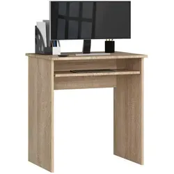 Raumhirsch Furniture Schreibtisch Sonoma Eiche, 68x74 cm - Gestalten Sie Ihren Arbeitsplatz stilvoll mit unserem modernen Schreibtisch aus Holzwerkstoff. Kompakt und vielseitig einsetzbar, ideal für Home Office oder Kinderzimmer. Die kratzfeste Oberfläche und praktische Tastaturablage machen ihn zum perfekten Begleiter.