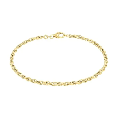 Amor Damen Armband 19 cm aus Gold - Echtgold Armband (585) in 19 cm, langlebig und stilvoll, inklusive Schmuck Geschenk Box – das perfekte Accessoire für besondere Anlässe.