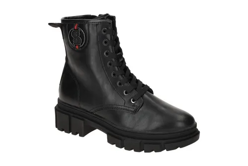 Produktbild s.Oliver Damen Stiefeletten Vegan zum Schnüren, Schwarz, 39 EU