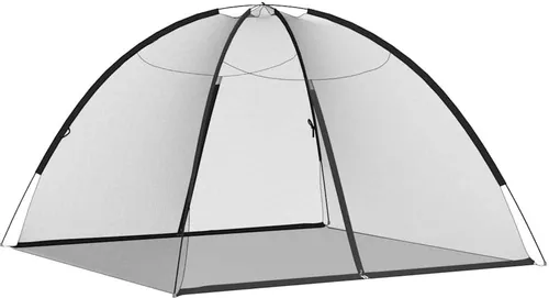 vidaXL Moskito-Netzzelt Mongolisch 220 Schwarz - Fliegengitter für optimalen Insektenschutz, bietet hervorragende Luftzirkulation und ist ideal für den Innenbereich – einfach zu lagern und benutzerfreundlich mit zwei Reißverschluss-Eingängen.