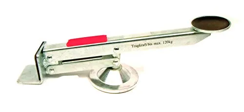 HAROMAC Tür- und Plattenheber, max. Hubkraft 120kg schwenkbar mit rutschfestem Hebel | Montagehilfe zum Türen anheben, einstellen, ausrichten | Größe 315 x 50 x 70 mm,