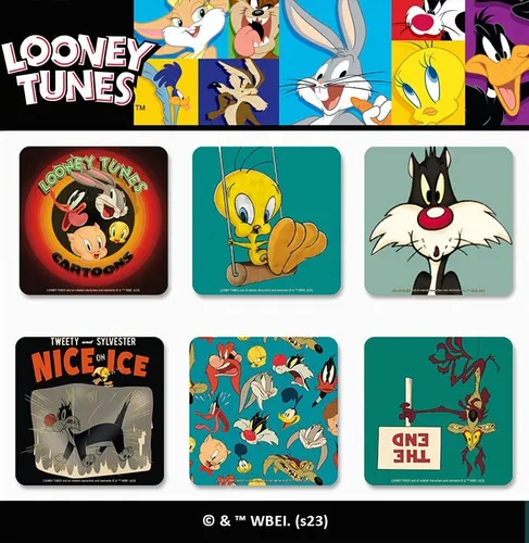 Logoshirt®️ Looney Tunes | Cartoons I Helden | Untersetzer | Coaster | 6er Set