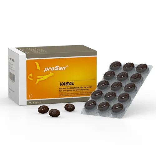 proSan VASAL – Gesunde Durchblutung von Kopf bis Fuß - Nahrungsergänzungsmittel für gesunde Gefäße, glutenfrei und lactosefrei, ideal für eine ganzheitliche Gesundheit.