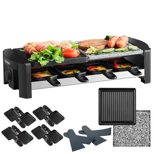 Raclette Grill für 8 Personen – 1300 W Elektro Tischgrill