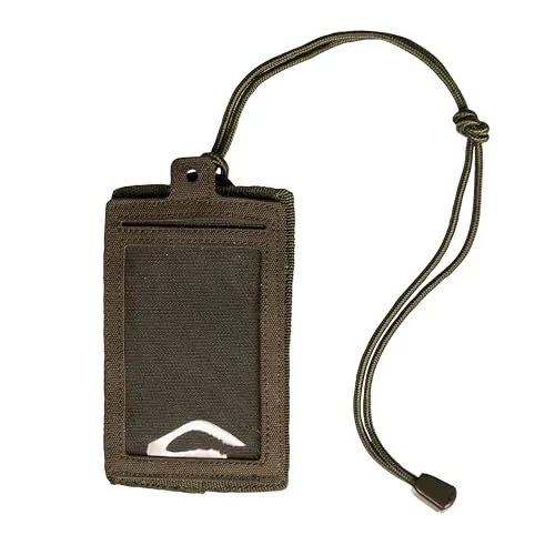 Mil-Tec ID Card Case Ausweishülle • Taktischer Ausweishalter • MOLLE-kompatible Ausweistasche mit Sichtfenster, Klett, Lanyard, Gürtelschlaufe • Kartenetui für Dienstausweis, Fahrkarte