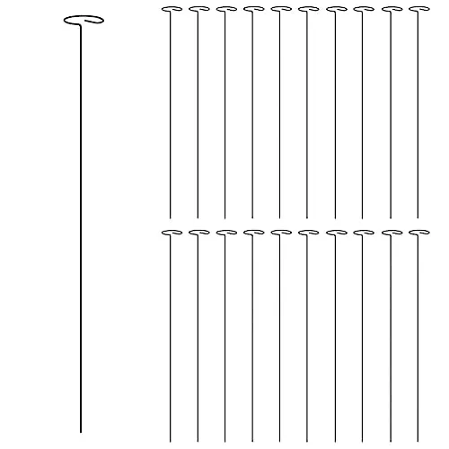vidaXL Pflanzenstützen 20 STK. - Dunkelgrüne Rankhilfe für Kletterpflanzen - Rankstäbe aus robustem Stahl, bieten optimale Unterstützung für Kletterobst und Blumen, ideal gegen Wind und Regen, langlebig und vielseitig einsetzbar.