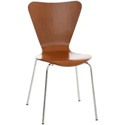 furnicato Besucherstuhl Calisto – Stapelstuhl in Braun 85x45x49 cm