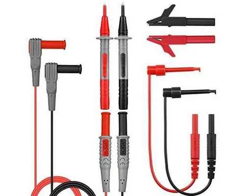 TACKLIFE Multimeter, 8tlg Messleitung Kit mit Verlängerung Messklemmen