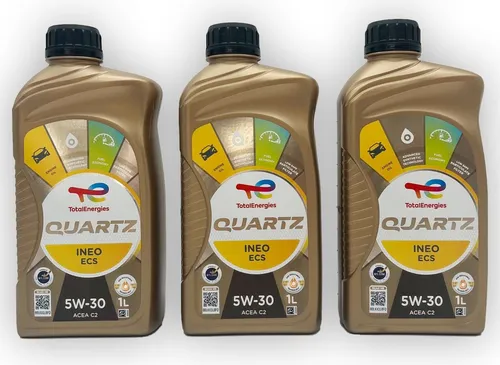Total Quartz Ineo ECS | 5W-30 | 3 L | PSA B71 2290 | Iveco | Fiat | mit Trichter
