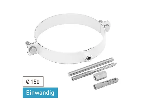 Rauchrohr / Ofenrohr Emaille 150mm - Hochwertige Rohrschelle - Kaminrohre aus Stahlblech, temperaturbeständig bis 600°C, ideal für sichere und langlebige Ofeninstallationen.
