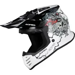 Acerbis Profile Junior Motocrosshelm für Kinder - Weiß/Schwarz/Grau/Rot - T50 - Motorradhelm für Kinder mit Thermoplastischer Außenschale, hypoallergener Innenausstattung und kompatibel mit Neck Braces für optimalen Schutz.