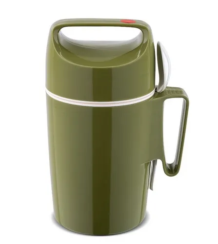 ROTPUNKT Thermobehälter 0,85 ml - Hochwertiges Speisegefäß - Thermobehälter für langanhaltenden Geschmack, bruchsicherer Glaseinsatz und ideale Warm- bzw. Kalthaltung. Perfekt für unterwegs und zu Hause.