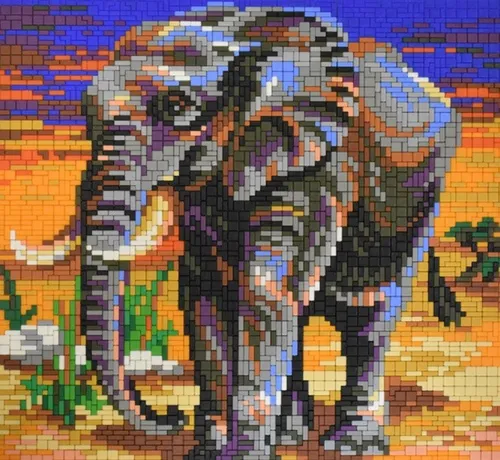 Stick it Steckpuzzle Elefant, 5000 Puzzleteile