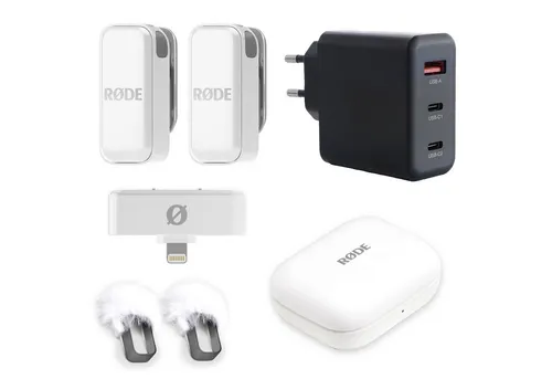 RØDE Wireless Micro: Drahtloses Mikrofon-System für iOS - Mikrofone für iOS mit Lightning-Anschluss, ultra-kompakt und einfach zu bedienen. Mit bis zu 100 m Reichweite und 7 Stunden Akkulaufzeit ideal für Content Creator und Podcaster.