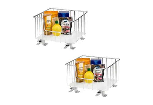 bremermann Korbauszug 2er Set für Oberschränke 30 cm Breite, Chrom