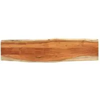 vidaXL Tischplatte 160x40cm aus Massivholz Akazie mit Naturkante - Zubehör für Möbel: Hochwertige Holztischplatte aus robustem Akazien-Massivholz mit rustikaler Naturkante, ideal für kreative Möbelprojekte oder zur Auffrischung bestehender Tische.
