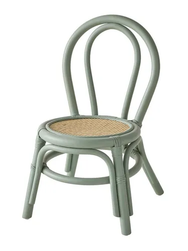 vertbaudet Kinderstuhl Kinder Stuhl aus Rattan POESIE, Sitzhöhe 30 cm