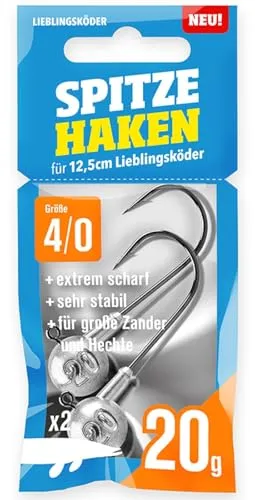 Lieblingsköder Spitze Haken Gr. 4/0 Jigköpfe von Lieblingsköder