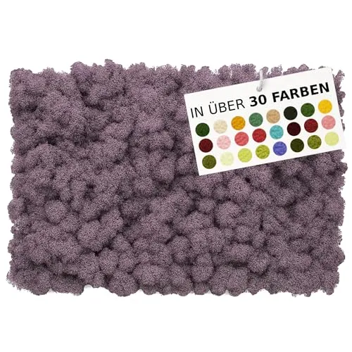NaDeco Island-Moos in 30 Farben zur Wahl, fluffig & prall, echtes Moos zum Basteln, Wand Deko Moss, für Moosbild Mooswand Moosplatten Kugelmoos Dekoration Ostern Weihnachten, Farbe:Lila