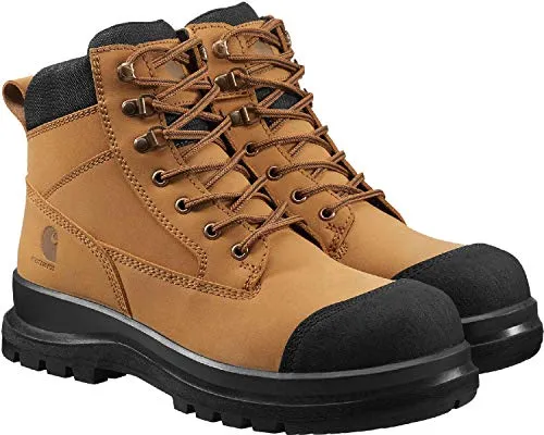 Carhartt Herren Detroit Rugged Flex® Sicherheitsstiefel S3, Weizen, 46 - Wanderschuhe mit rutschfester Vibram-Sohle, hitzebeständig bis 300°C, wasserdicht und langlebig, ideal für anspruchsvolle Outdoor-Abenteuer.