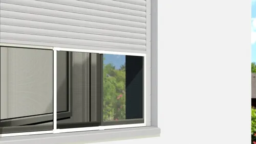 Alu Fliegengitter Schiebefenster 75x100 - Fliegengitter für Fenster, einfache Montage ohne Bohren, individuell anpassbar und ideal für Mietwohnungen.
