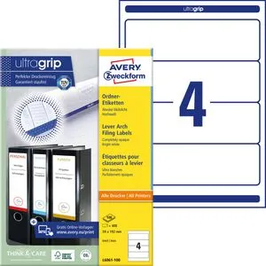 Zweckform L6061-100 59 x 192mm Rückenschilder, 400 Stück