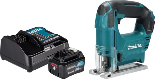 Makita JV 101 DSM1 Akku Stichsäge 12 V mit Akku und Ladegerät - Sägen: Leistungsstarke Akku-Stichsäge mit 4,0 Ah Lithium-Ionen Akku, ideal für präzise Schnitte bis 65 mm, perfekt für Heimwerker und Profis.