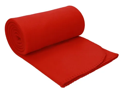 Wohndecke Luxus Fleecedecke Kuscheldecke Größe 130x170 cm Farbe rot, Betz, 180 g/m²