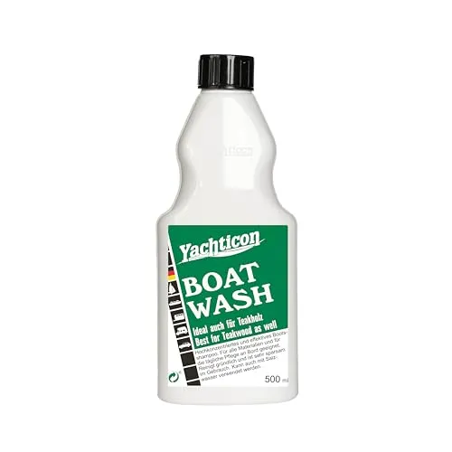 Yachticon Boats Wash 500ml - Mehrzweckreiniger - Reinigungsmittel für Boote, Wohnmobile und Camper, inkl. Mikrofasertuch und geeignet für Kunststoff, Holz und Aluminium.