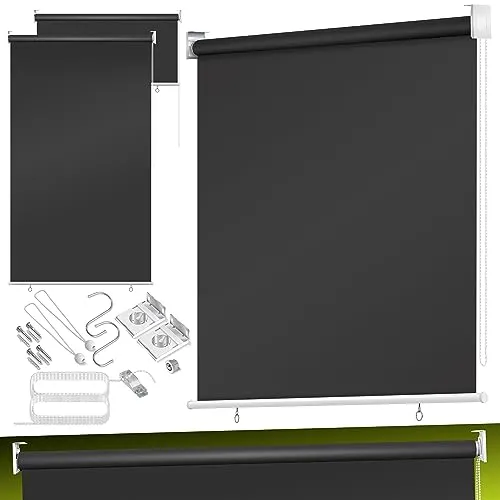KESSER® Senkrechtmarkise 140 x 240 cm - Sichtschutz für den Garten, stabil und wetterbeständig, ideal für Balkon, Terrasse oder Garten, schützt vor Sonne und neugierigen Blicken.