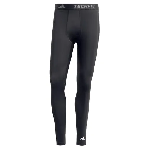 adidas BASE TIGHT Tights Herren in black, Größe M - Kleidung für Sportler, strapazierfähige Tights mit techfit-Kompressionspassform, die die Muskelkraft bündelt und Ausdauer steigert; UPF 50+ und antibakteriell für optimalen Komfort.