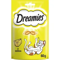Dreamies Katzensnack mit Käse 60g - Leckere Käse-Snacks für Katzen, unwiderstehlicher Geschmack und perfekte Belohnung