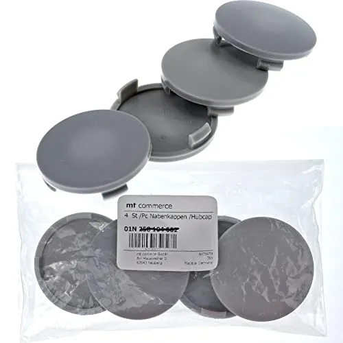 4X 60 mm Nabenkappen Felgen Deckel Kappen Grau Gewölbt für Alutec Rial Anzio